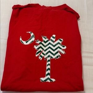 Gildan Red Men's Tee with Palm Graphic